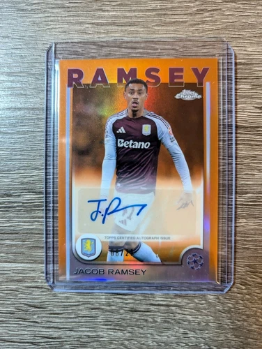 Jacob Ramsey 2024 Topps Chrome UEFA Orange Refractor /25