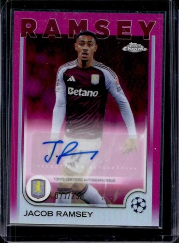 Jacob Ramsey 2024 Topps Chrome UEFA Pink Refractor /250