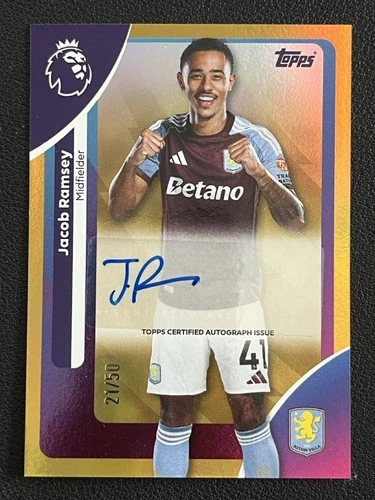 Jacob Ramsey 2025 Topps Premier League Gold Rainbow /50