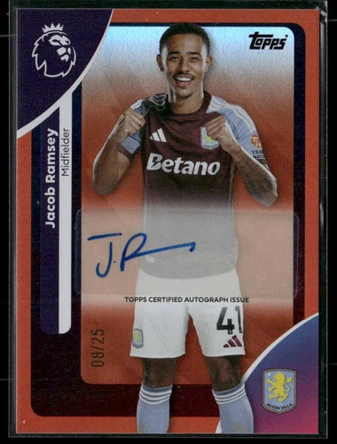 Jacob Ramsey 2025 Topps Premier League Orange Rainbow /25