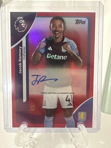 Jacob Ramsey 2025 Topps Premier League Red Refractor /5