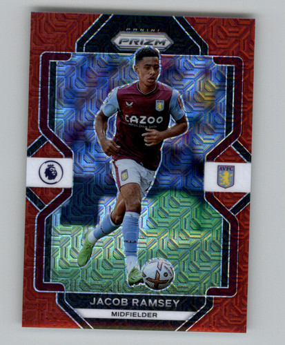 Jacob Ramsey 2022 Panini Prizm Premier League Red Mojo Prizm /99