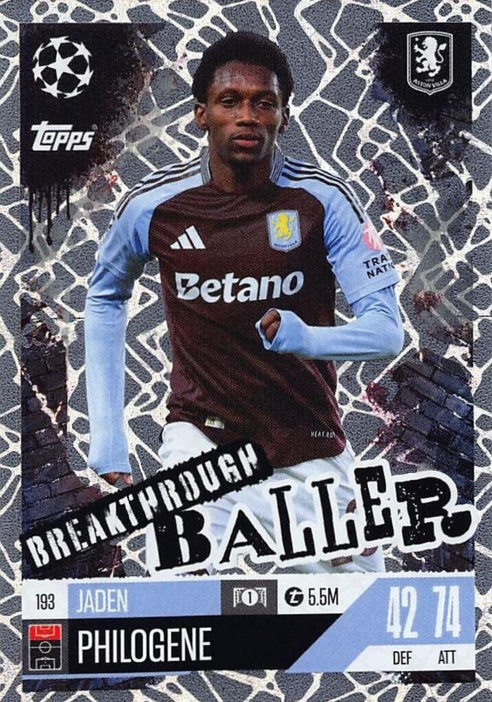 Jaden Philogene 2024 Topps Match Attax UEFA Club Competitions Extra