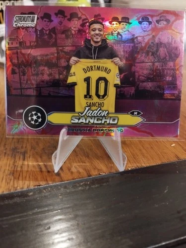 Jadon Sancho 2024 Topps Stadium Club Chrome Pink Refractor
