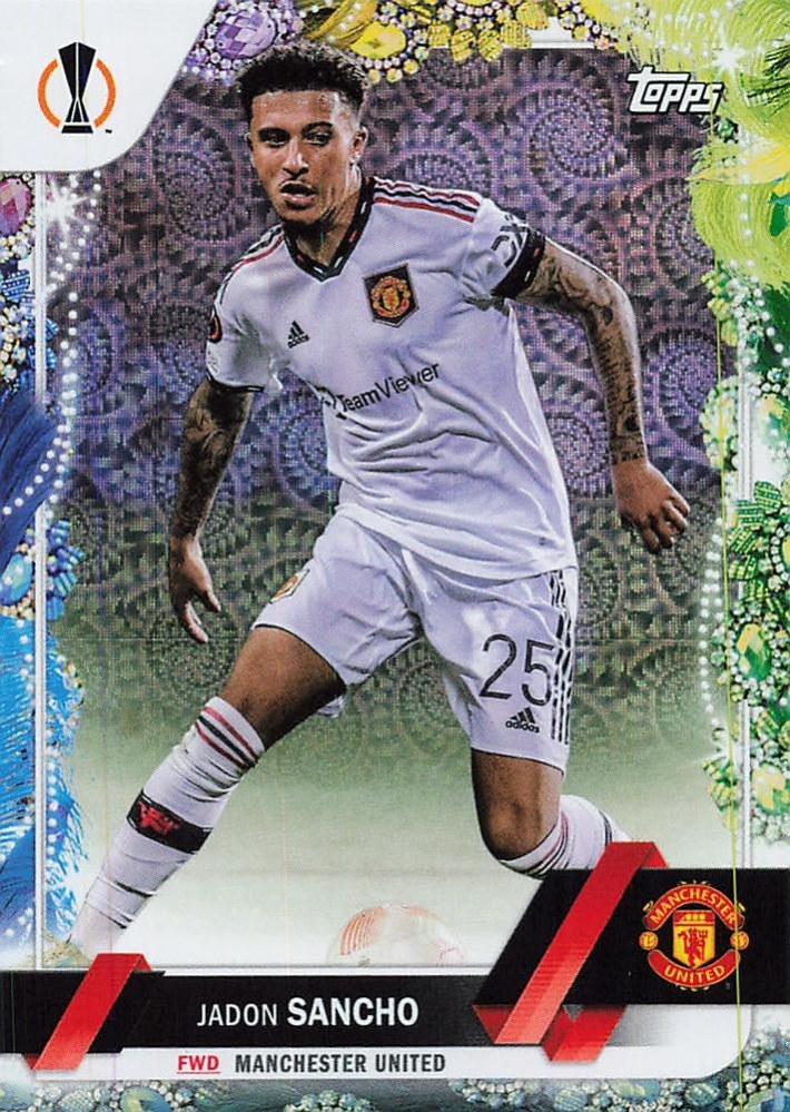 Jadon Sancho 2022 Topps UEFA Club Competitions Carnaval Edition