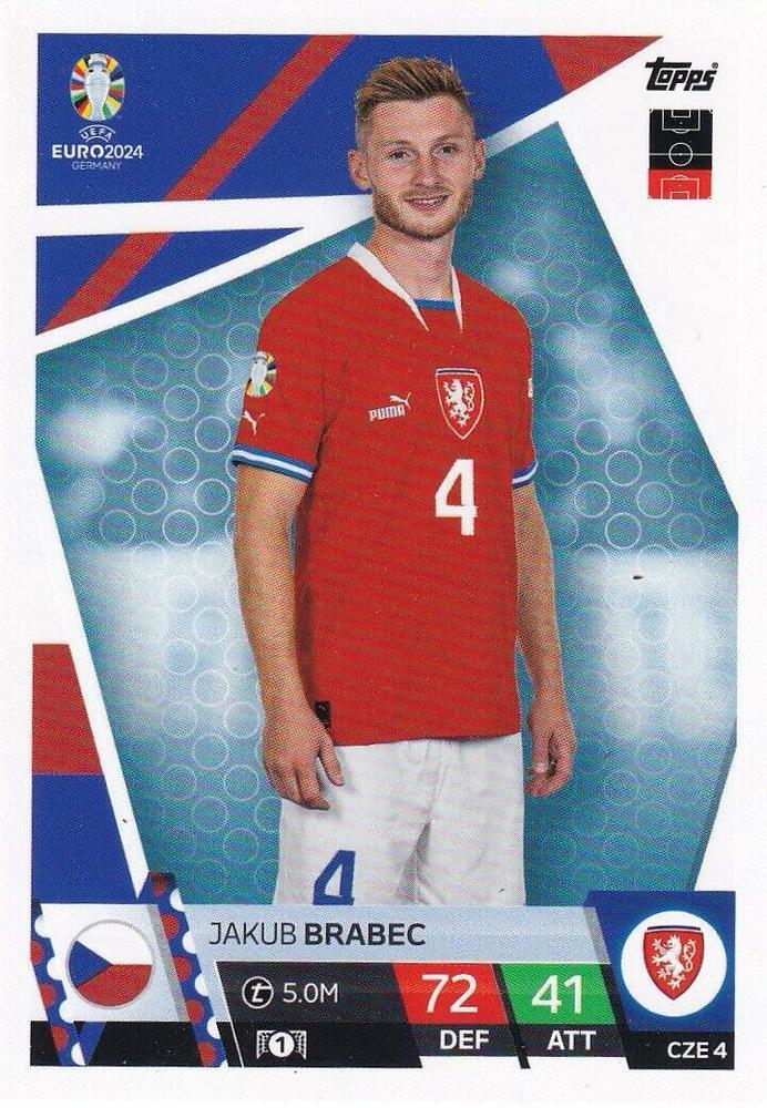 Jakub Brabec 2024 Topps Match Attax UEFA EURO