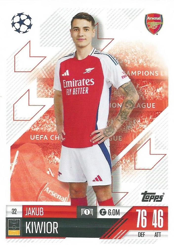 Jakub Kiwior 2024 Topps Match Attax UEFA Club Competitions