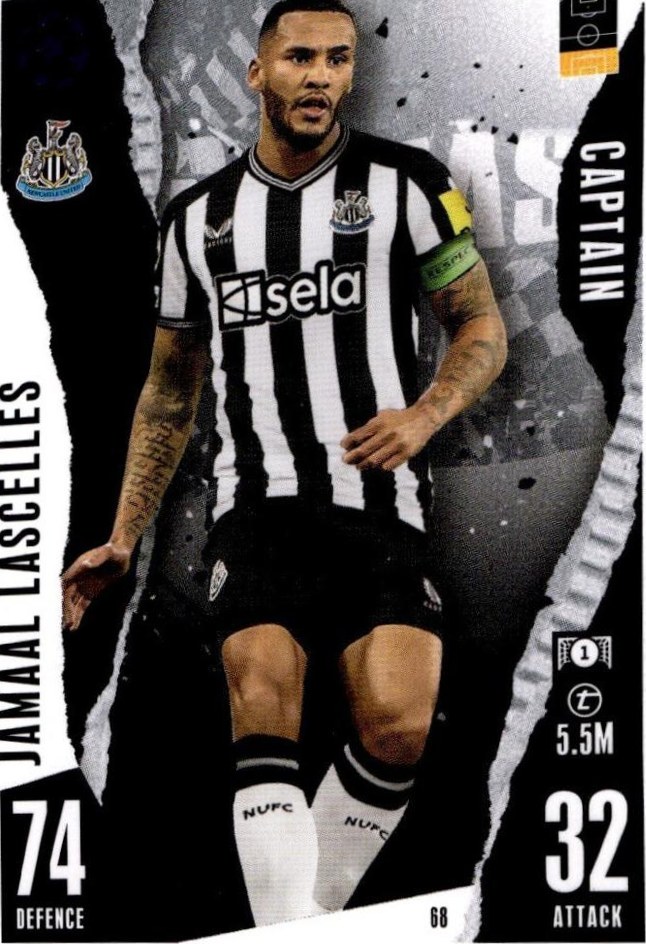 Jamaal Lascelles 2023 Topps Match Attax UEFA Club Competitions