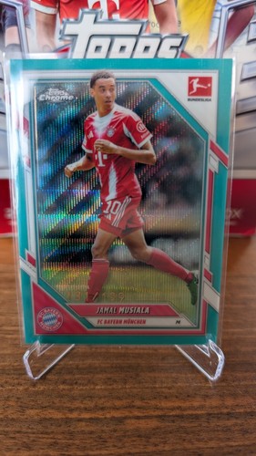 Jamal Musiala 2025 Topps Bundesliga Chrome Aqua Wave /199