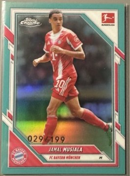 Jamal Musiala 2025 Panini Bundesliga Chrome True Aqua /199