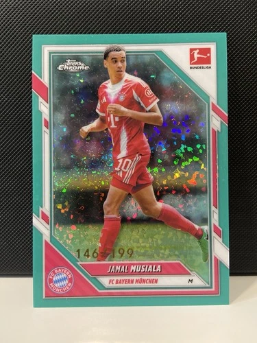 Jamal Musiala 2025 Topps Chrome Aqua Mini Diamond Refractor /199