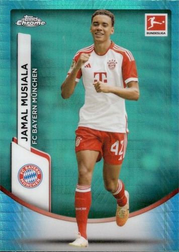 Jamal Musiala 2023 Topps Chrome Aqua Prism