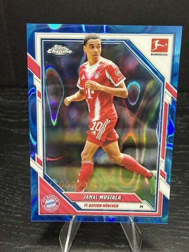 Jamal Musiala 2025 Topps Chrome Blue Lava /150