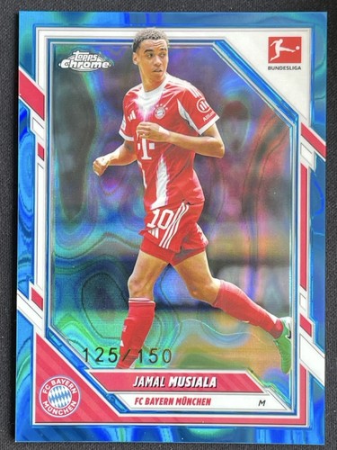 Jamal Musiala 2025 Topps Chrome Blue Lava Refractor /150