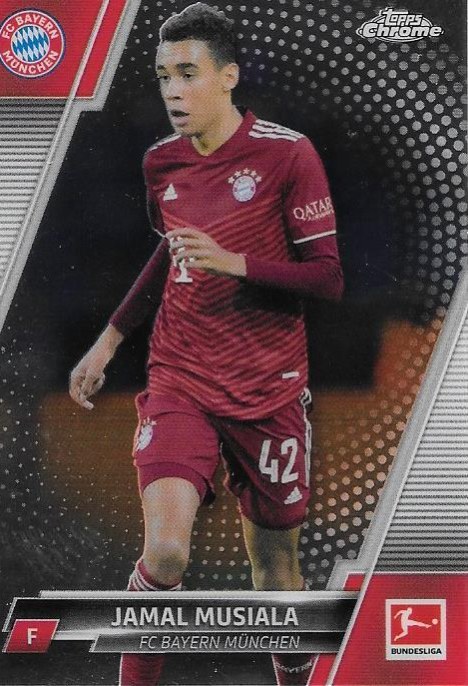 Jamal Musiala 2021 Topps Chrome Bundesliga 84