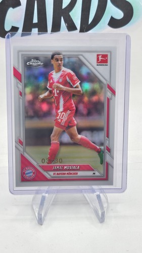Jamal Musiala 2025 Topps Chrome Bundesliga Blanc /30