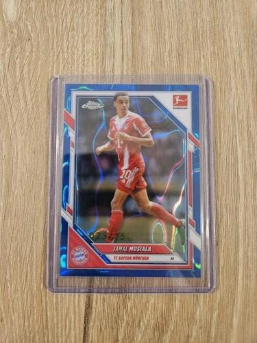Jamal Musiala 2025 Topps Chrome Bundesliga Blue Lava /150
