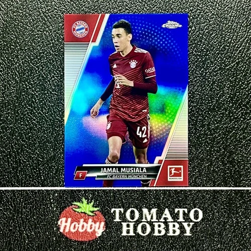 Jamal Musiala 2021 Topps Chrome Bundesliga Blue Refractor /150