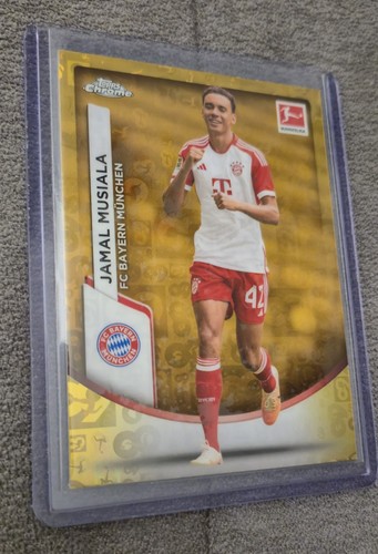 Jamal Musiala 2023 Topps Chrome Bundesliga Gold Foil