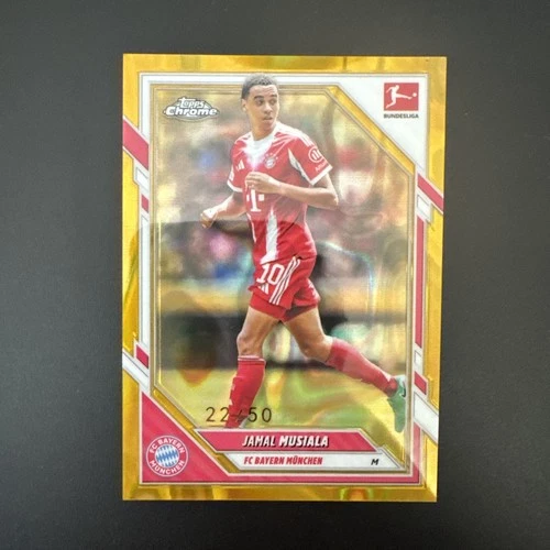Jamal Musiala 2025 Topps Chrome Bundesliga Gold Lava /50