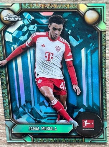 Jamal Musiala Topps Chrome Bundesliga Jadeite Emerald