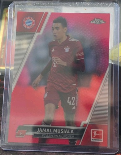 Jamal Musiala 2021 Topps Chrome Bundesliga Magenta Wave Refractor /399