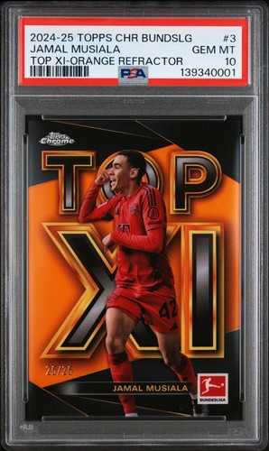 Jamal Musiala 2024 Topps Chrome Bundesliga Orange Refractor /25