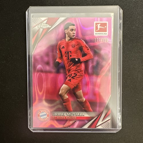 Jamal Musiala 2024 Topps Chrome Bundesliga Pink Refractor /199