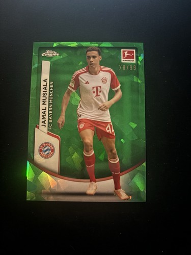 Jamal Musiala 2024 Topps Chrome Bundesliga Sapphire Green /99