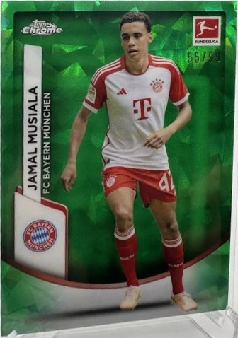 Jamal Musiala 2023 Topps Chrome Bundesliga Sapphire Green /99