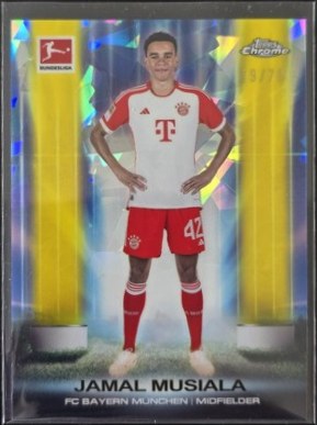 Jamal Musiala 2024 Topps Chrome Bundesliga Yellow Refractor /75