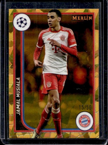 Jamal Musiala 2023 Topps Chrome Gold Atomic Refractor /50