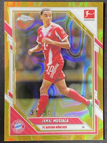 Jamal Musiala 2025 Topps Chrome Gold Lava Refractor /50