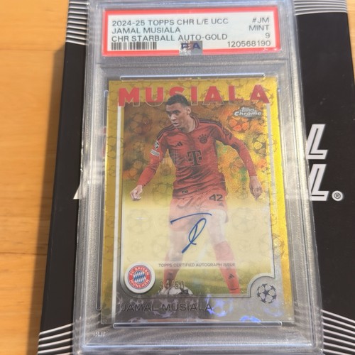 Jamal Musiala 2024 Topps Chrome Gold Starball Logofractor /50