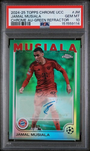 Jamal Musiala 2024 Topps Chrome Green Refractor /99
