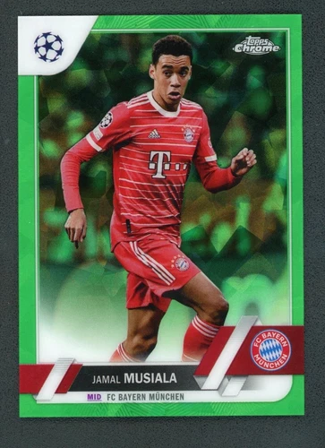 Jamal Musiala 2023 Topps Chrome Ice Cracked Green 38/70