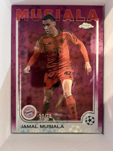 Jamal Musiala 2024 Topps Chrome Logofractor UCC Magenta Starball /75