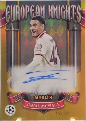 Jamal Musiala 2024 Topps Chrome Merlin Gold /50