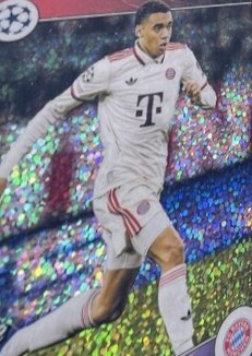 Jamal Musiala 2024 Topps Chrome Merlin Gold Speckle /50