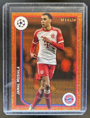 Jamal Musiala 2023 Topps Chrome Merlin Orange Refractor /25