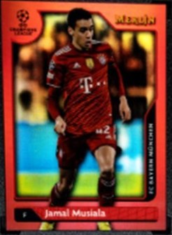 Jamal Musiala 2021 Topps Chrome Merlin Red Refractor /10