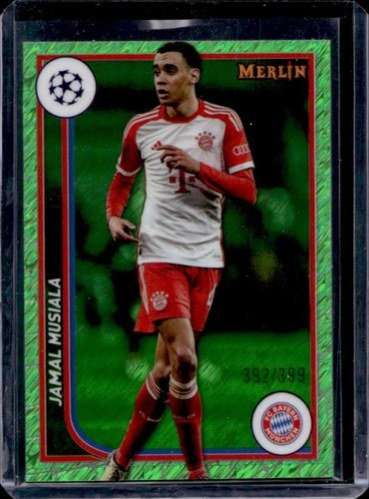 Jamal Musiala 2023 Topps Chrome Neon Green Shimmer Refractor /399