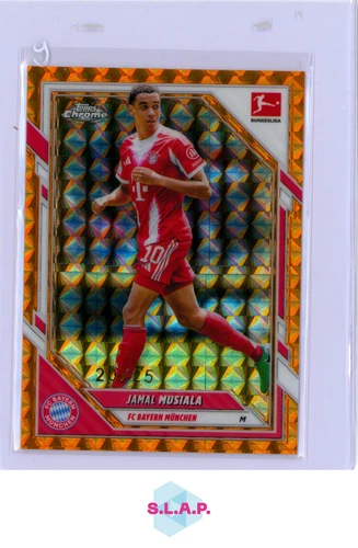 Jamal Musiala 2026 Topps Chrome Orange Geo /25