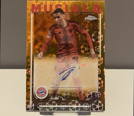 Jamal Musiala 2024 Topps Chrome Orange Logofractor /25