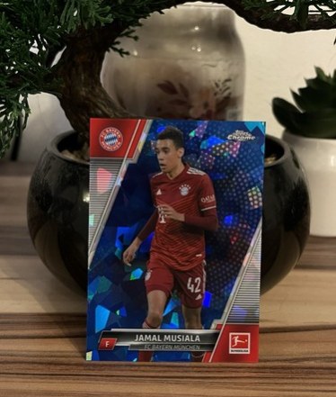 Jamal Musiala 2021 Topps Chrome Sapphire Blue