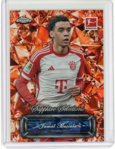 Jamal Musiala 2023 Topps Chrome Sapphire Bundesliga Orange /25
