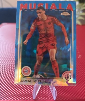 Jamal Musiala 2024 Topps Chrome Sapphire Cracked Ice