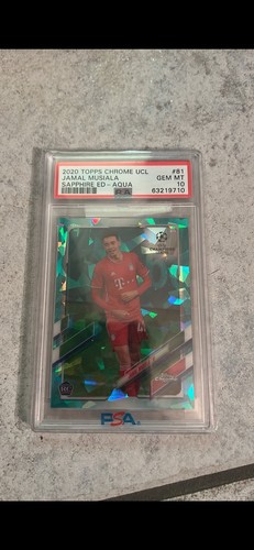 Jamal Musiala 2020 Topps Chrome UCL Refracted - Aqua /150