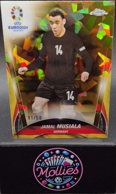 Jamal Musiala 2024 Topps Chrome Sapphire Gold /50