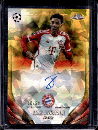 Jamal Musiala 2024 Topps Chrome Sapphire Gold Refractor /50